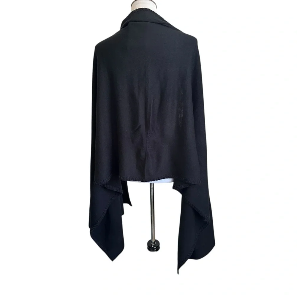 Patricia Nash Womens Long Knit Scarf 78x29 Black Acrylic NEW
